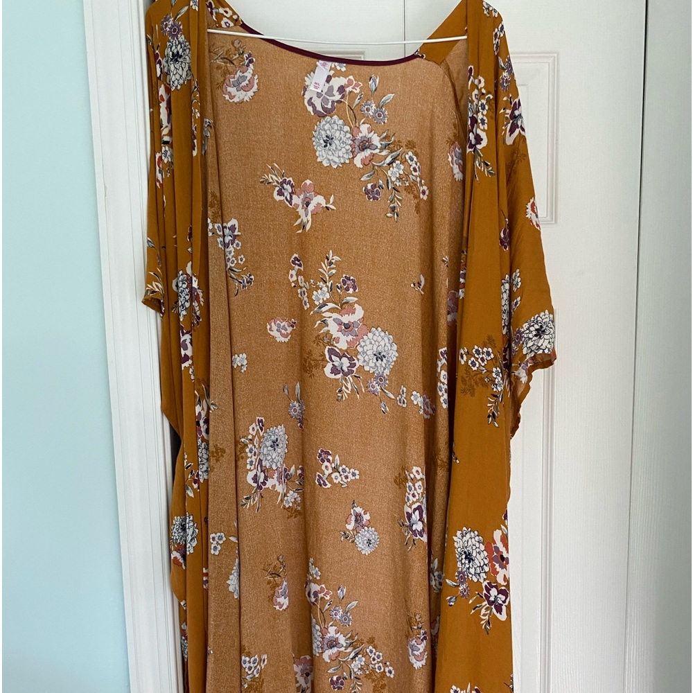 Mustard Floral Kimono